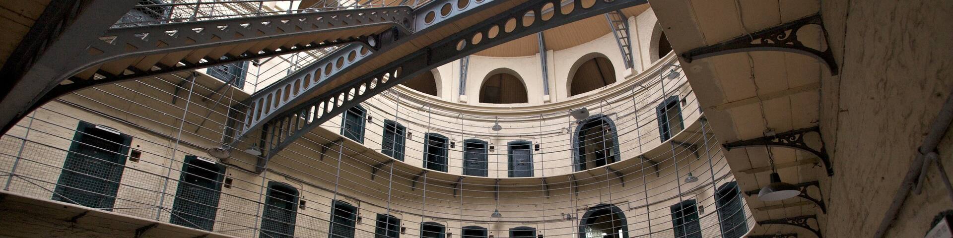 Kilmainham Gaol Historical Museum featuring interior views