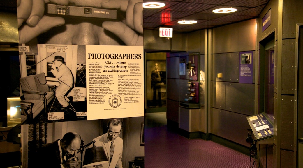 International Spy Museum which includes signage and interior views