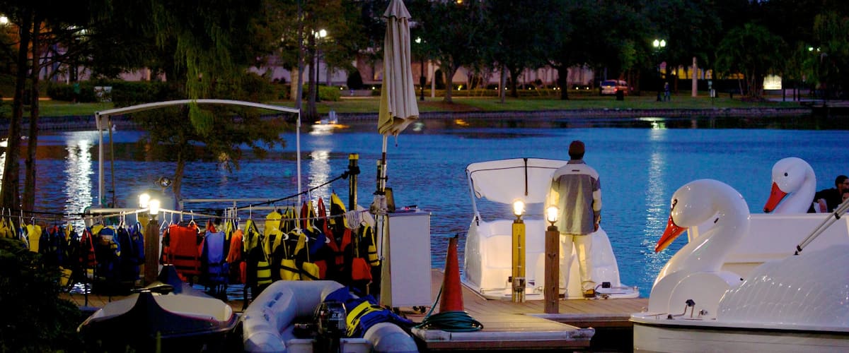 Orlando montrant ville, vues littorales et baie ou port