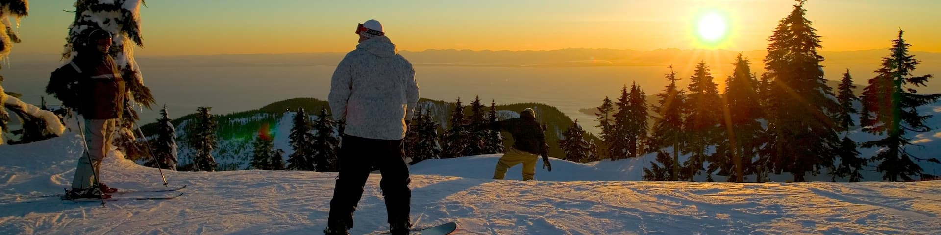 Cypress Mountain which includes landscape views, snow and mountains