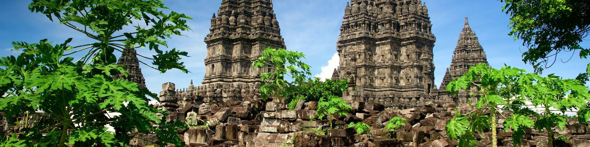 Prambanan Temple featuring heritage architecture and building ruins