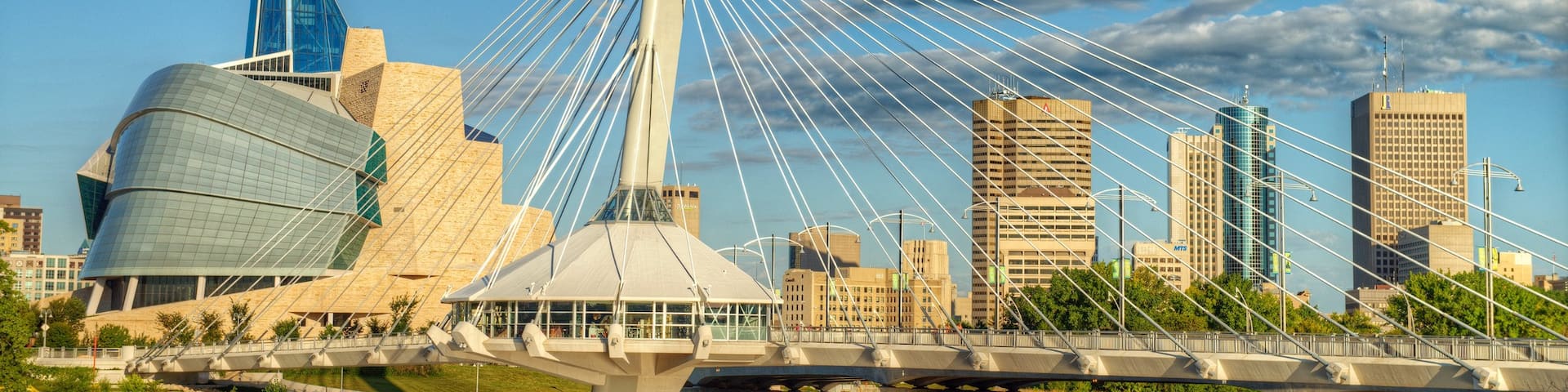 Winnipeg which includes modern architecture, a city and a river or creek