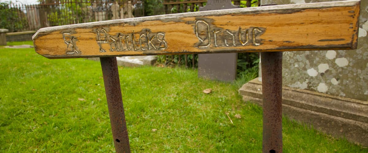Down Cathedral which includes signage and a cemetery