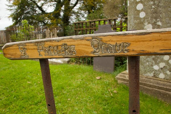 Down Cathedral which includes signage and a cemetery