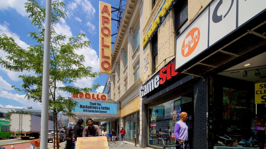 Apollo Theater featuring signage