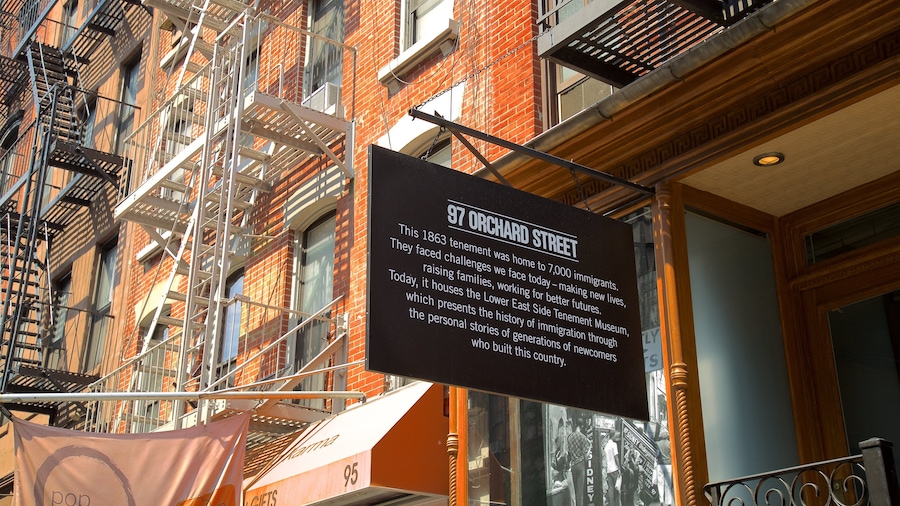 New York featuring signage