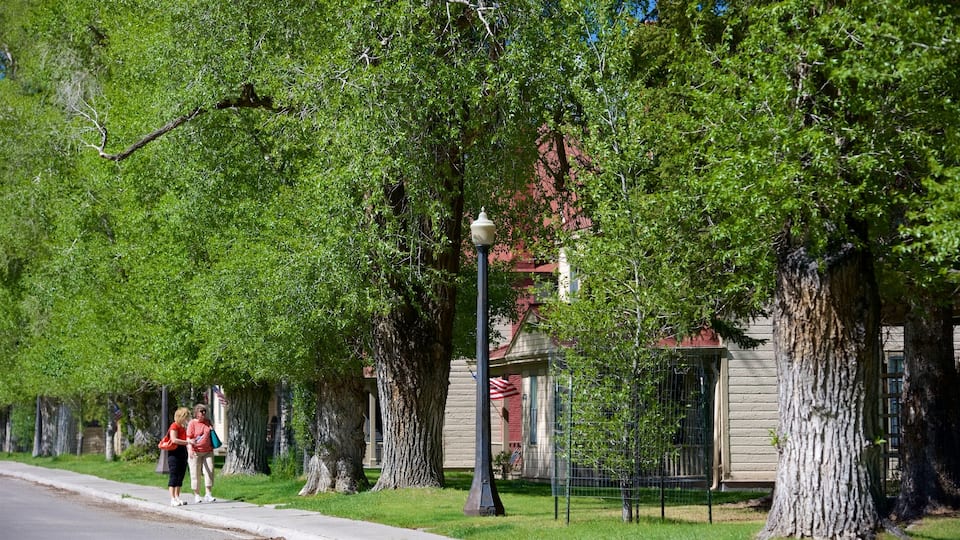 Fort Yellowstone Historic District og byder på vandring eller gåture og en lille by eller en landsby såvel som en kvinde