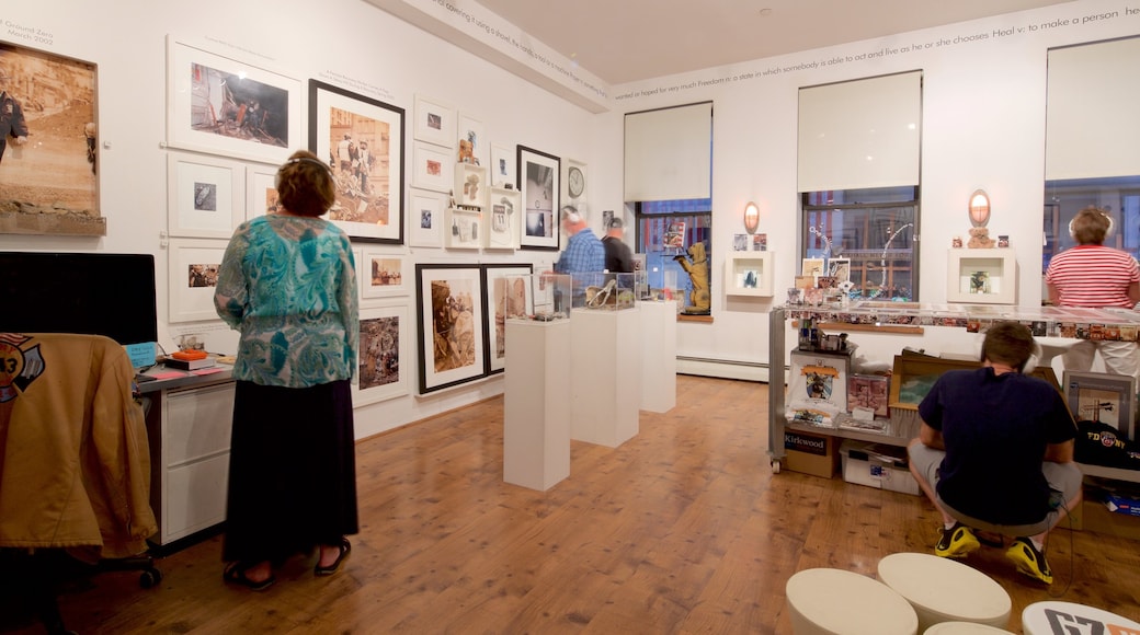 Ground Zero Museum Workshop featuring interior views as well as a small group of people