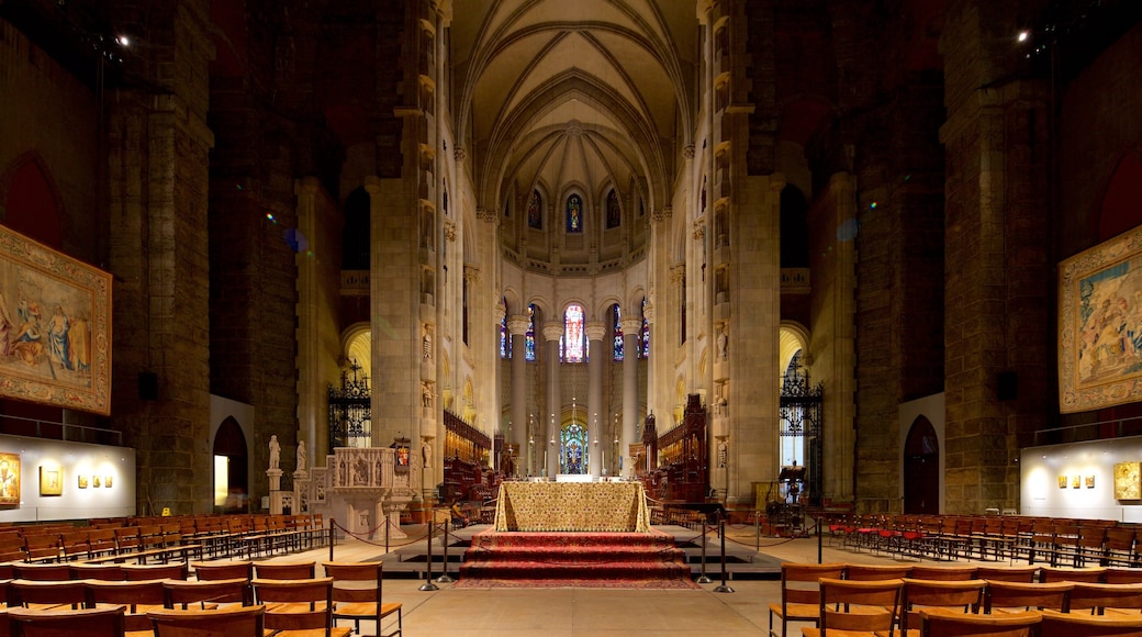 Cathedral of St. John the Divine showing interior views, a church or cathedral and heritage elements