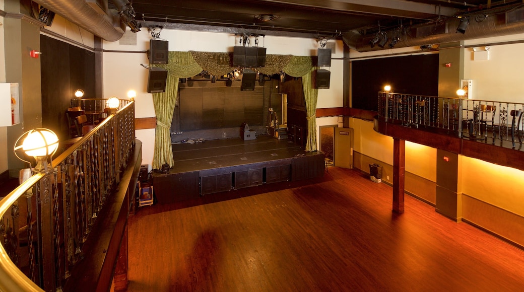 Bowery Ballroom featuring interior views and theater scenes