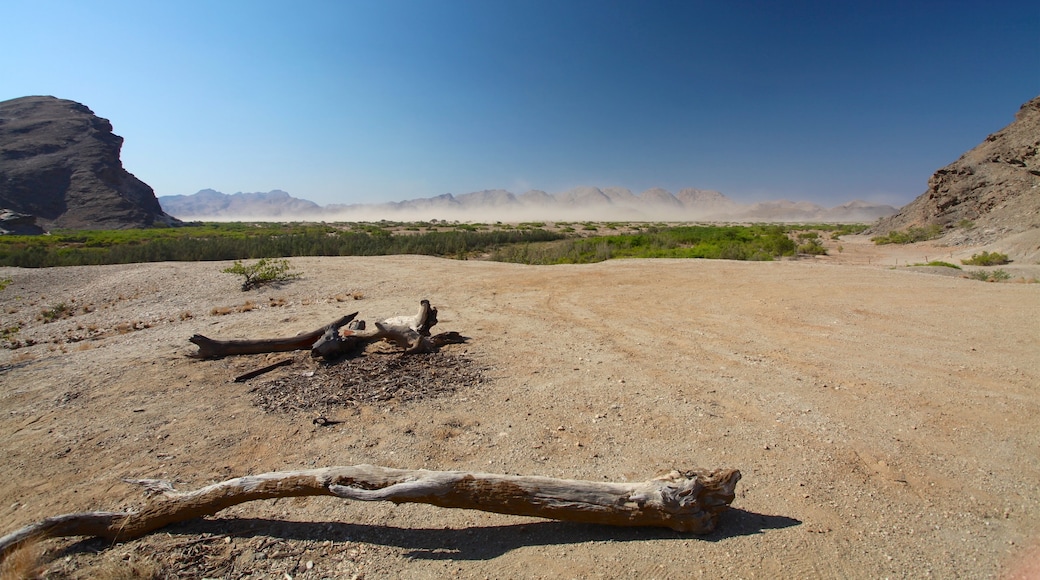 Namibia som inkluderer ørkenutsikt, landskap og rolig landskap