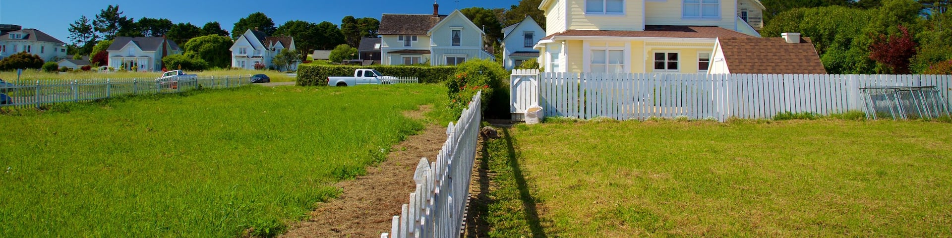 Mendocino das einen Kleinstadt oder Dorf und Haus