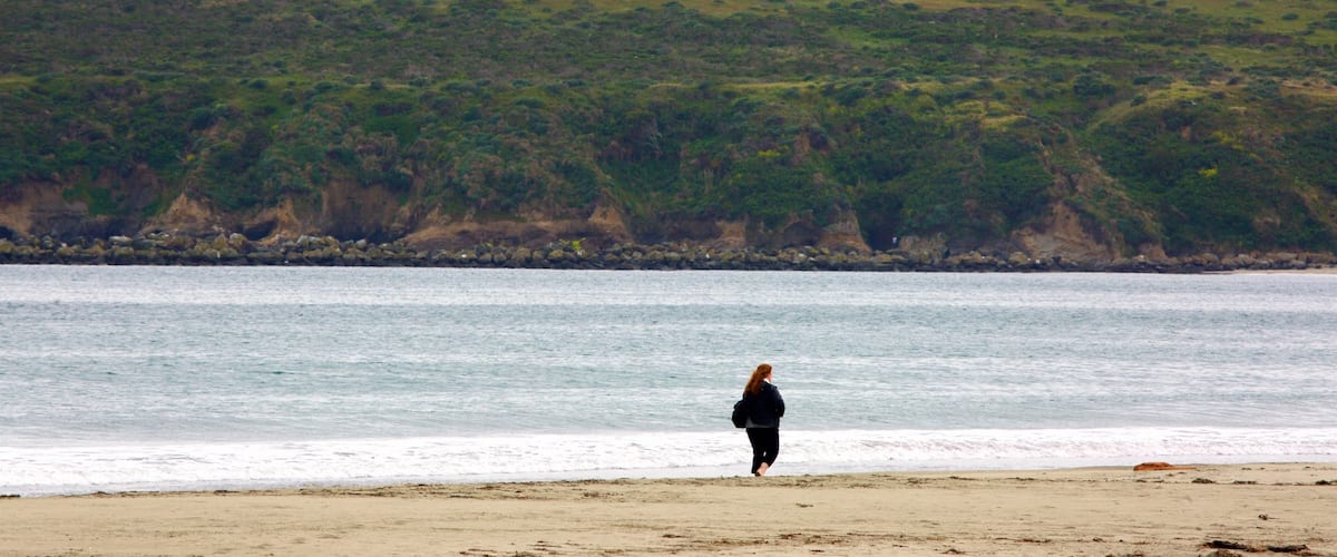 Doran Beach which includes a beach, general coastal views and tranquil scenes