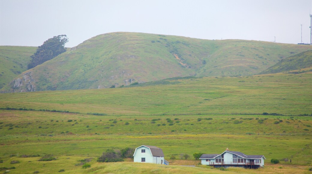 Bodega Bay which includes a small town or village and tranquil scenes