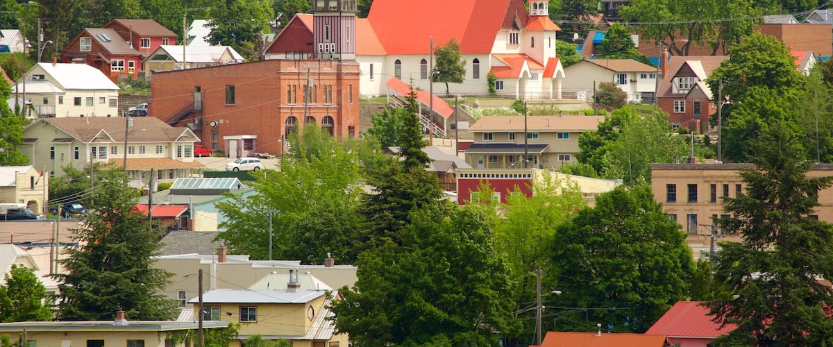 Rossland featuring perintökohteet ja kaupunki