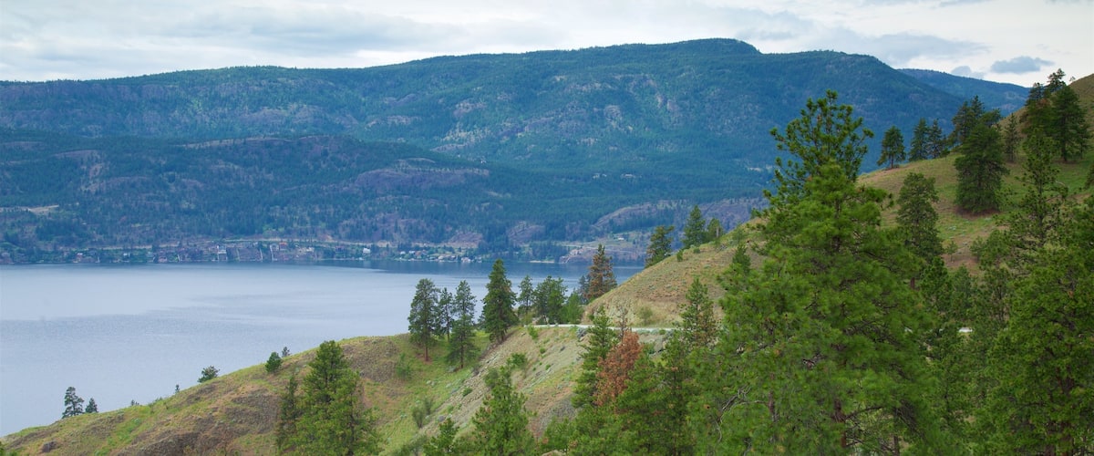 Knox Mountain Park which includes tranquil scenes and a lake or waterhole