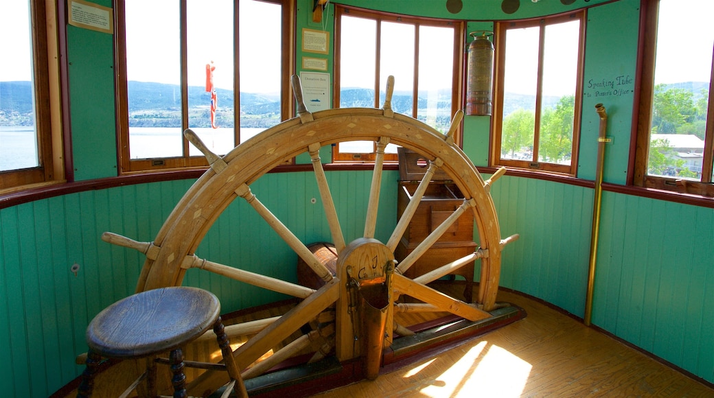 S.S. Sicamous Inland Marine Museum featuring interior views and boating