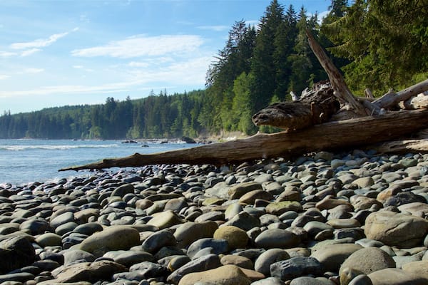 Victoria showing a pebble beach and a lake or waterhole