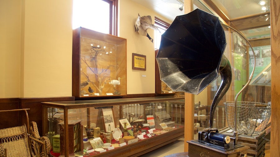 Revelstoke Museum and Archives showing interior views and heritage elements