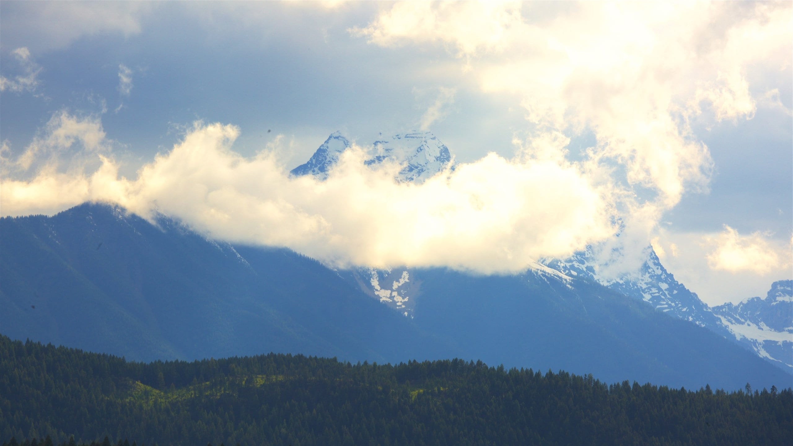 Golden showing mountains and tranquil scenes