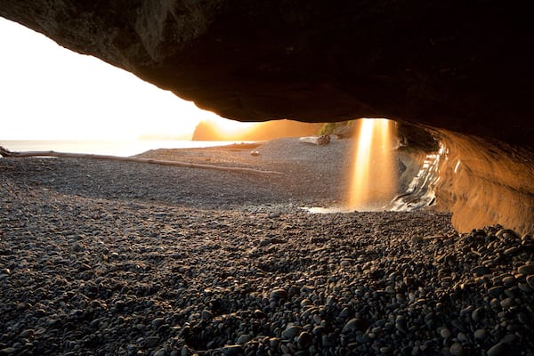 Sooke which includes a sunset and a pebble beach