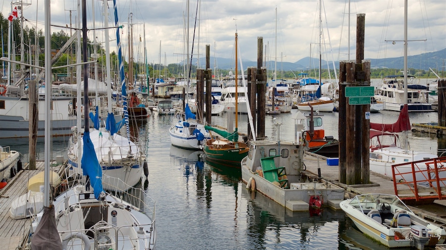 Cowichan Bay som viser en bugt eller havn