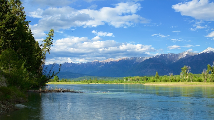Skookumchuck which includes a lake or waterhole, tranquil scenes and mountains