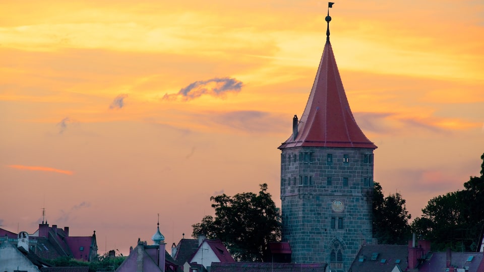 Nuremberg qui includes patrimoine historique et coucher de soleil