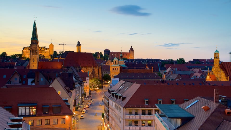 Nuremberg qui includes patrimoine historique, coucher de soleil et ville