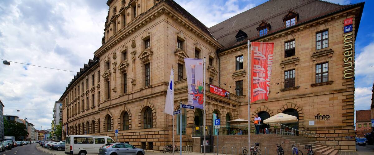 German National Railway Museum showing signage and heritage architecture