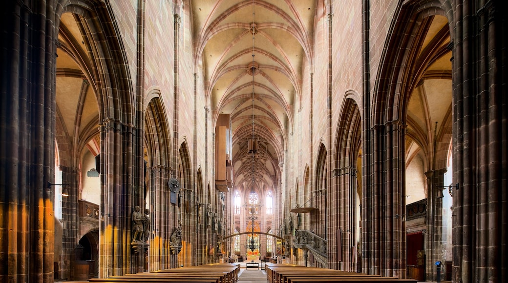 St. Lorenz Church featuring a church or cathedral, heritage elements and interior views