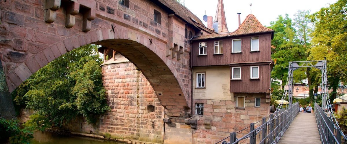 Nuremberg featuring heritage elements, a bridge and a river or creek