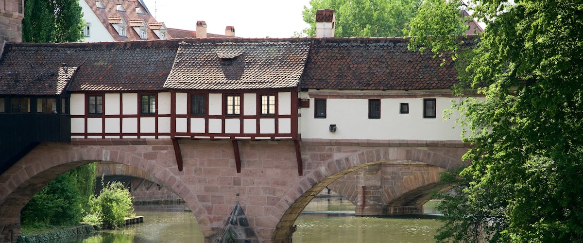 Nuremberg featuring heritage elements, a bridge and a river or creek
