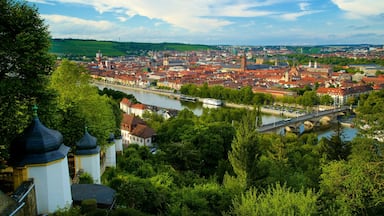 Wuerzburg showing a bridge, a city and landscape views