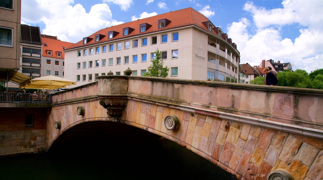 Fleischbrucke featuring a bridge and heritage elements