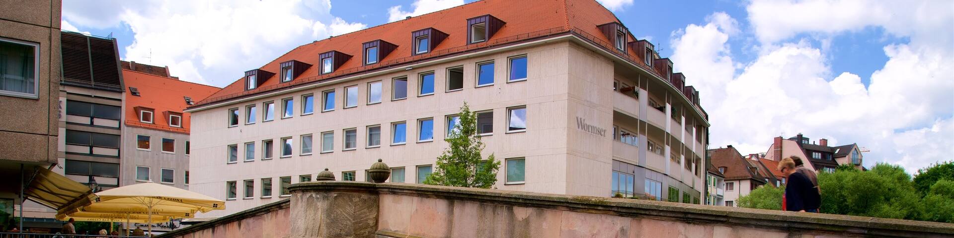 Fleischbrucke featuring a bridge and heritage elements