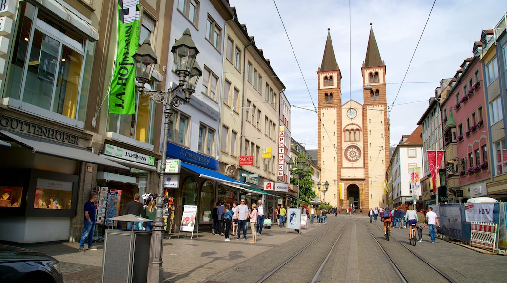 Würzburger Dom featuring perintökohteet ja vanha arkkitehtuuri