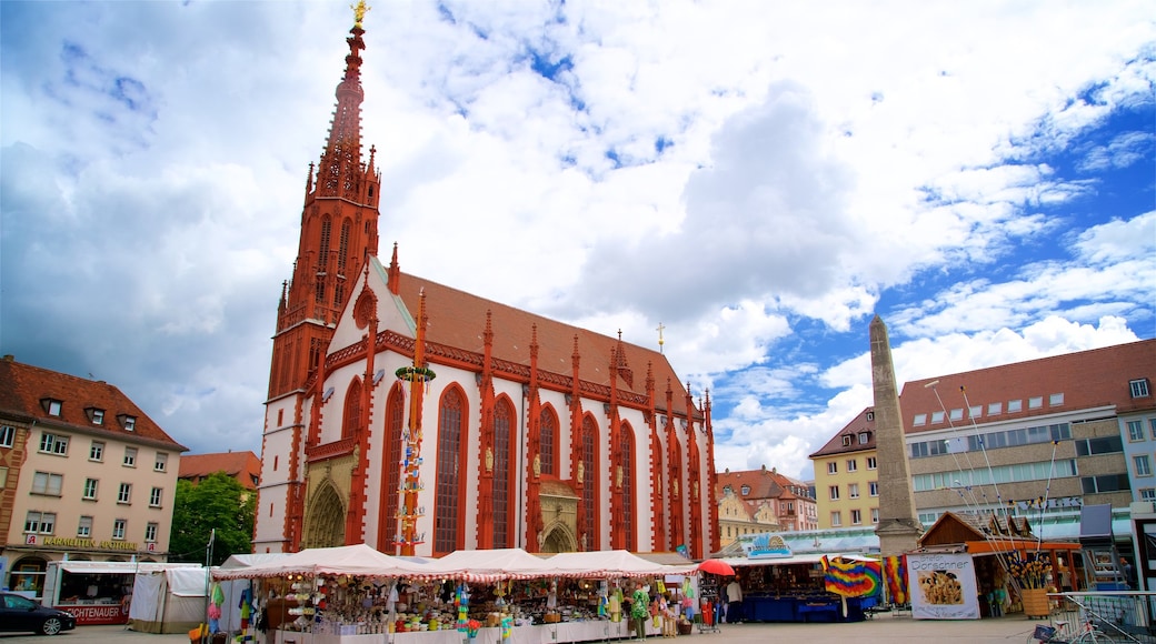 Marienkapelle which includes heritage elements, a church or cathedral and markets