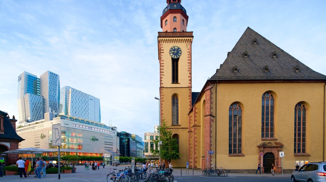 Frankfurt featuring a square or plaza, a city and heritage elements