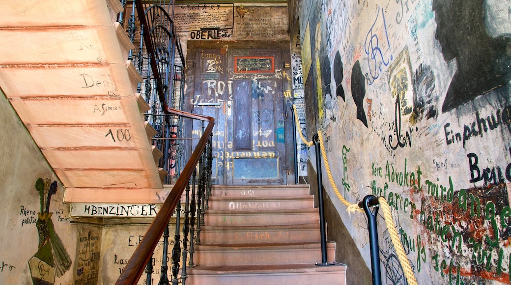 Heidelberg featuring interior views and outdoor art