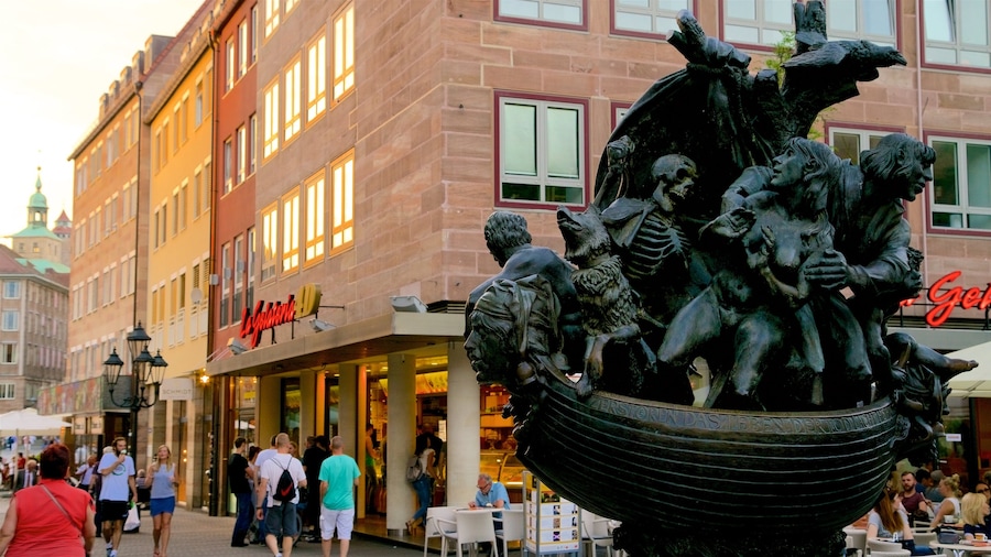Nuremberg showing a statue or sculpture and heritage elements