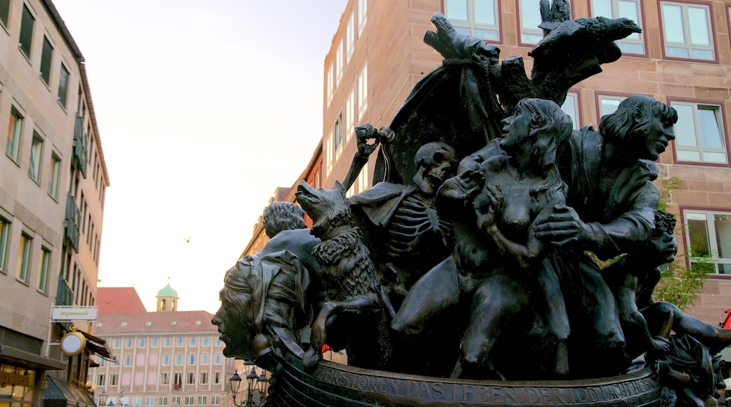 Nuernberg inclusief een standbeeld of beeldhouwwerk en historisch erfgoed