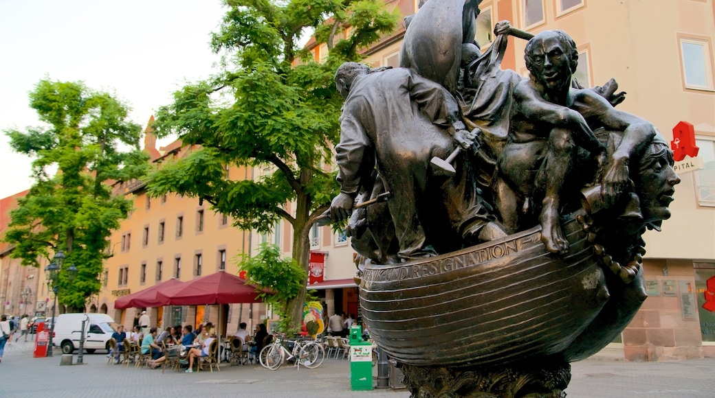 Nuernberg bevat een standbeeld of beeldhouwwerk en historisch erfgoed