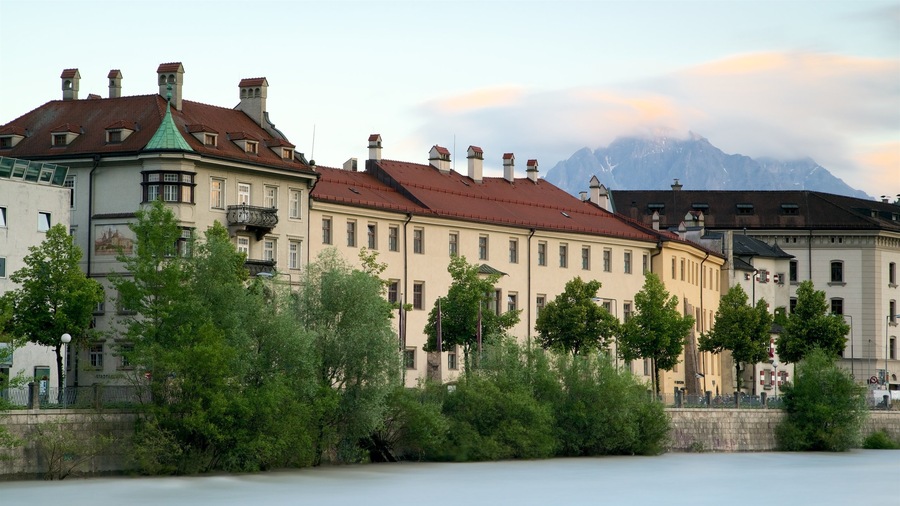 Old Town which includes a river or creek and heritage elements