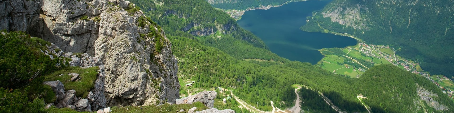 Dachstein Krippenstein featuring a lake or waterhole, tranquil scenes and landscape views