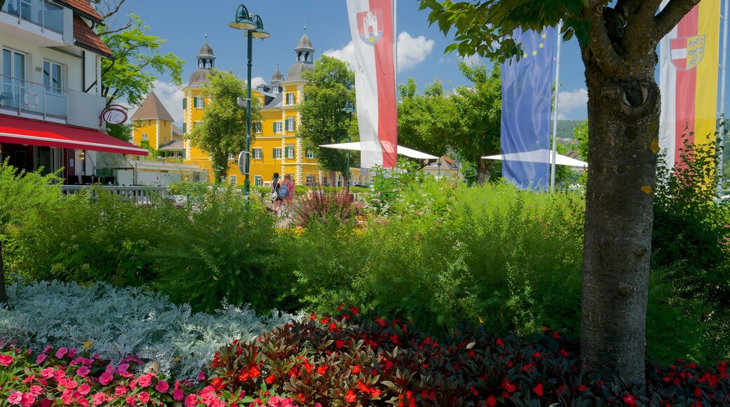 Velden am Wörthersee toont wilde bloemen en een park