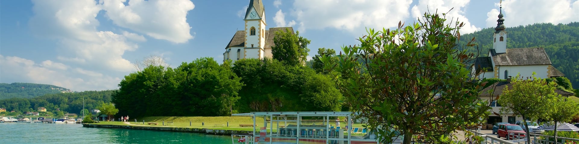 Maria Woerth which includes a park and a bay or harbor