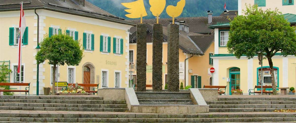 Strobl which includes outdoor art and heritage elements