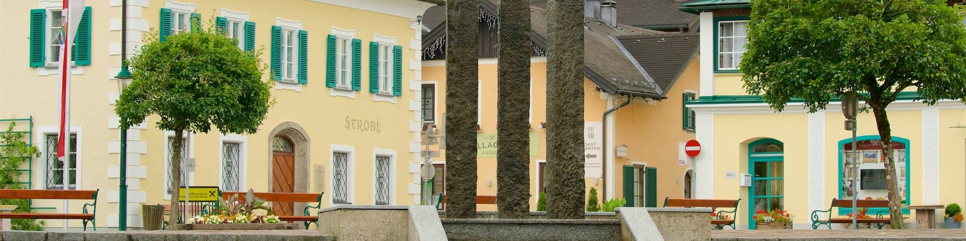 Strobl which includes outdoor art and heritage elements