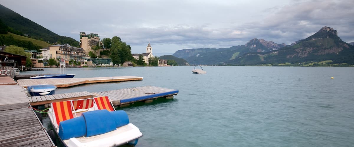 Sankt Wolfgang im Salzkammergut featuring tranquil scenes and a lake or waterhole